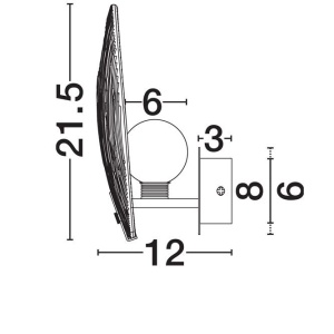 Aplica de perete LED design decorativ SHELINA - Img 11