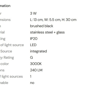 Aplica de perete LED design decorativ Vetro negru 161114 universul-luminii.ro
