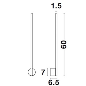 Aplica de perete LED design liniar Aden 60cm - Img 3