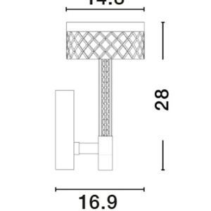 Aplica de perete LED design modern Bion - Img 3