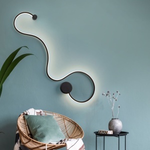 Aplica de perete LED design modern decorativ Grafos negru SV-227018 185664 universul-luminii.ro