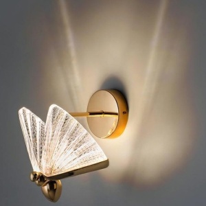 Aplica de perete LED design modern Fluture M auriu - Img 2