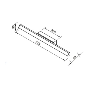 Aplica de perete LED design modern liniar LINEAL negru MA-8963 - Img 3