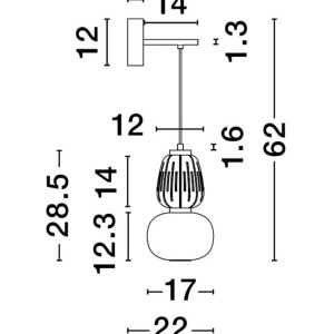 Aplica de perete LED design modern Movil 147924 universul-luminii.ro