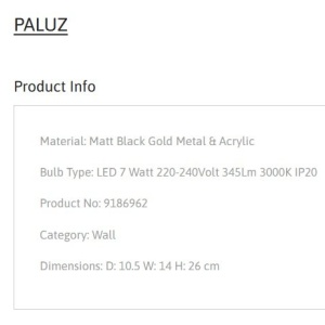 Aplica de perete LED design modern PALUZ - Img 3