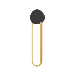 Aplica de perete LED design modern Ring negru/ auriu - Img 1