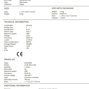Aplica de perete LED design ultra-modern Odele auriu - Img 5