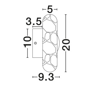 Aplica de perete LED din travertin decorativa TAVO - Img 11