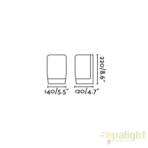 Aplica de perete LED exterior IP54 stil modern POL 70829 174794 universul-luminii.ro