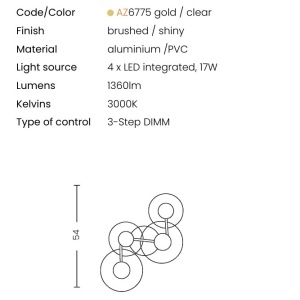 Aplica de perete LED MEADOW 4 3-STEP DIMM - Img 3