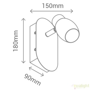 Aplica de perete LED pentru baie IP44 CLART 5W 541400 SU 51504 universul-luminii.ro