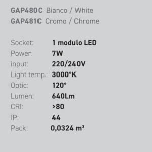 Aplica de perete LED pentru oglinda baie IP44 Polar crom 149844 universul-luminii.ro