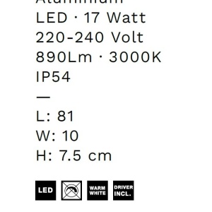 Aplica de perete LED pentru oglinda baie IP54 BREGGO negru, 81cm 229414 universul-luminii.ro
