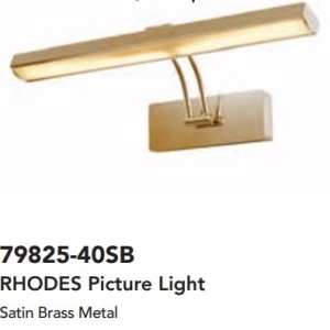 Aplica de perete LED pentru oglinda sau tablou Rhodes alama, L-40cm 136434 universul-luminii.ro