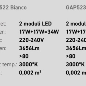 Aplica de perete lumina ambientala LED GAP DOUBLE negru L-32cm, 3000K 149894 universul-luminii.ro