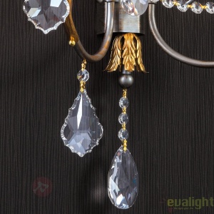 Aplica de perete LUX super eleganta cristal 2 brate Miramare WA 2-1305/2 silber-goldOR 44144 universul-luminii.ro