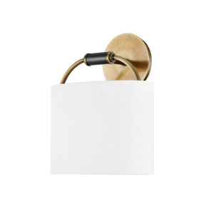 Aplica de perete LUX, Textil, Alb, Pete