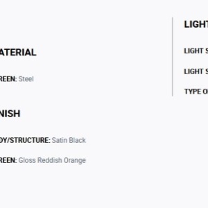 Aplica de perete metal TATAWIN negru, orange - Img 3