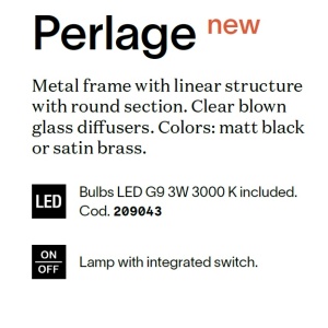 Aplica de perete moderna cu 3 surse de lumina PERLAGE AP3 OTTONE - Img 2