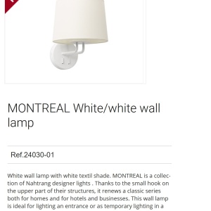 Aplica de perete moderna design elegant MONTREAL alba 91974 universul-luminii.ro