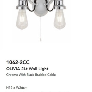 Aplica de perete moderna Olivia 2L 140414 universul-luminii.ro