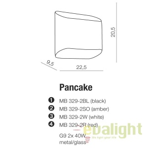 Aplica de perete moderna Pancake BLACK 182204 universul-luminii.ro