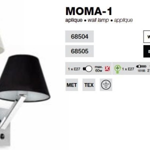 Aplica de perete MOMA-1 68505 51124 universul-luminii.ro