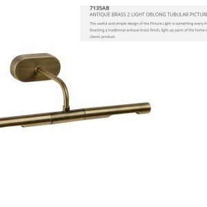 Aplica de perete pentru tablou Picture Lights alama antic 7135AB SRT 65604 universul-luminii.ro