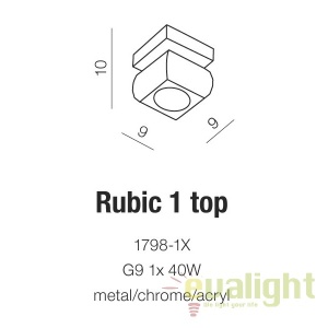Aplica de perete / plafon moderna Rubic top 55864 universul-luminii.ro