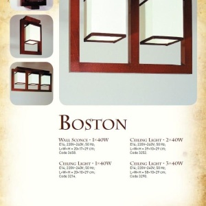 Aplica de perete rustica fabricata manual din lemn Boston 3658 54934 universul-luminii.ro