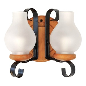 Aplica de perete rustica fabricata manual din lemn Roata WOOD-RO-AP2 177994 universul-luminii.ro