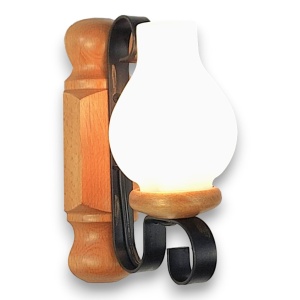 Aplica de perete rustica fabricata manual din lemn Rustic WOOD-RU-AP1 177844 universul-luminii.ro