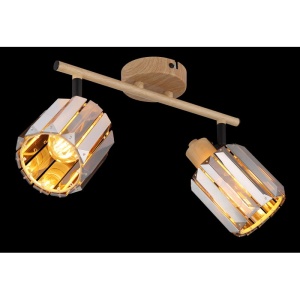 Aplica de perete sau tavan, Cristal K9 fumuriu, 2xE14, Run 80040246 GL 247104 universul-luminii.ro