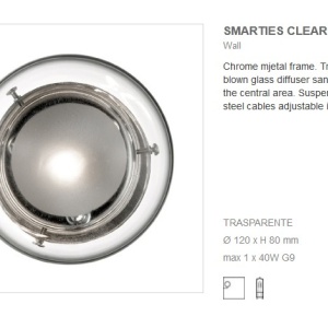 Aplica de perete SMARTIES CLEAR AP1 035567 43774 universul-luminii.ro