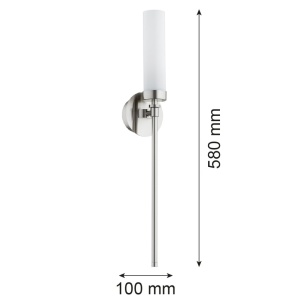 Aplica de perete stil elegant PRESTON nickel/sticla opal - Img 2