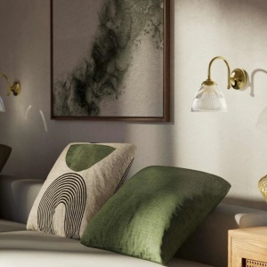 Aplica de perete stil neoclasic din alama si sticla Elide - Img 10