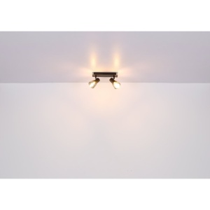 Aplica de perete / tavan cu 2 spoturi directionabile design modern CLAUDE negru 210664 universul-luminii.ro
