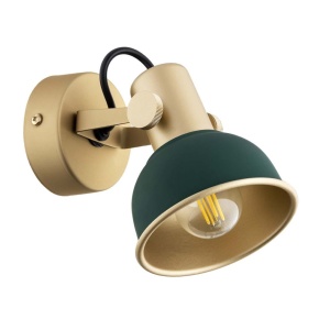 Aplica de perete / tavan cu spot directionabil design modern Lenora auriu, verde 124864 universul-luminii.ro
