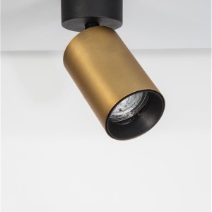 Aplica de perete / tavan design modern Inus negru, auriu satin - Img 3