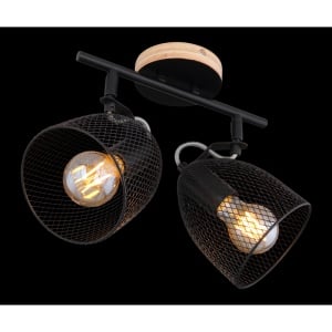 Aplica de perete / tavan stil industrial cu 2 spoturi JOSINA 96534 universul-luminii.ro