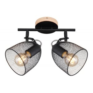 Aplica de perete / tavan stil industrial cu 2 spoturi JOSINA 96544 universul-luminii.ro