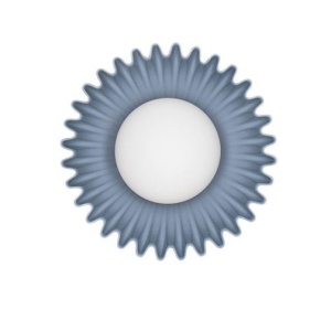 Aplica decorativa ceramica blue gri, sticla alb, PETEL