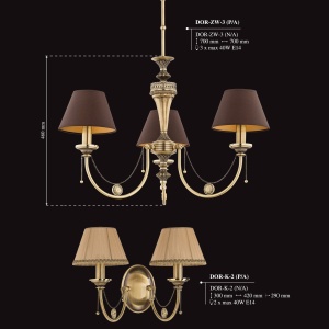 Aplica design clasic realizat manual Dorato - Img 8