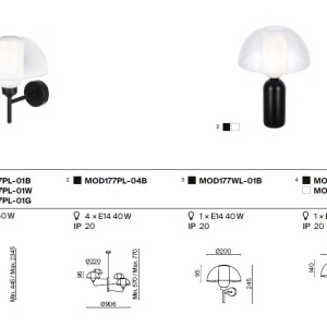 Aplica design modern decorativ Memory negru 225824 universul-luminii.ro
