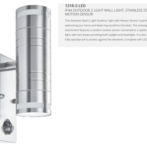 Aplica exterior cu senzor de miscare Up and Down 1318-2-LED SRT 59924 universul-luminii.ro