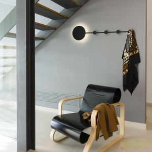 Aplica LED ambientala cu cuier HAN neagra 01001 - Img 5