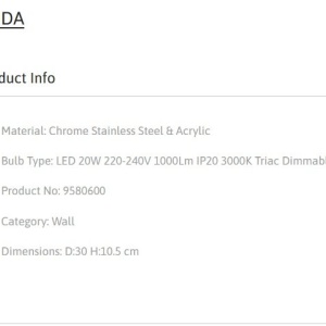 Aplica LED ambientala design modern ALIDA 30cm, 3000K NVL-9580601 170544 universul-luminii.ro