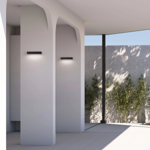 Aplica LED CCT ambientala de exterior IP65 LANE neagra 13W