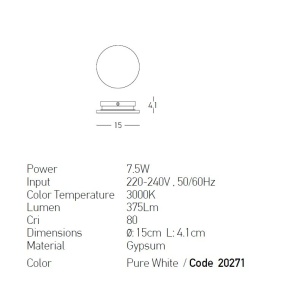 Aplica LED cu lumina ambientala Aviel D-15cm 233864 universul-luminii.ro