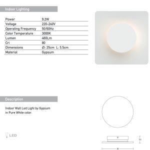 Aplica LED cu lumina ambientala Aviel D-25cm 155254 universul-luminii.ro